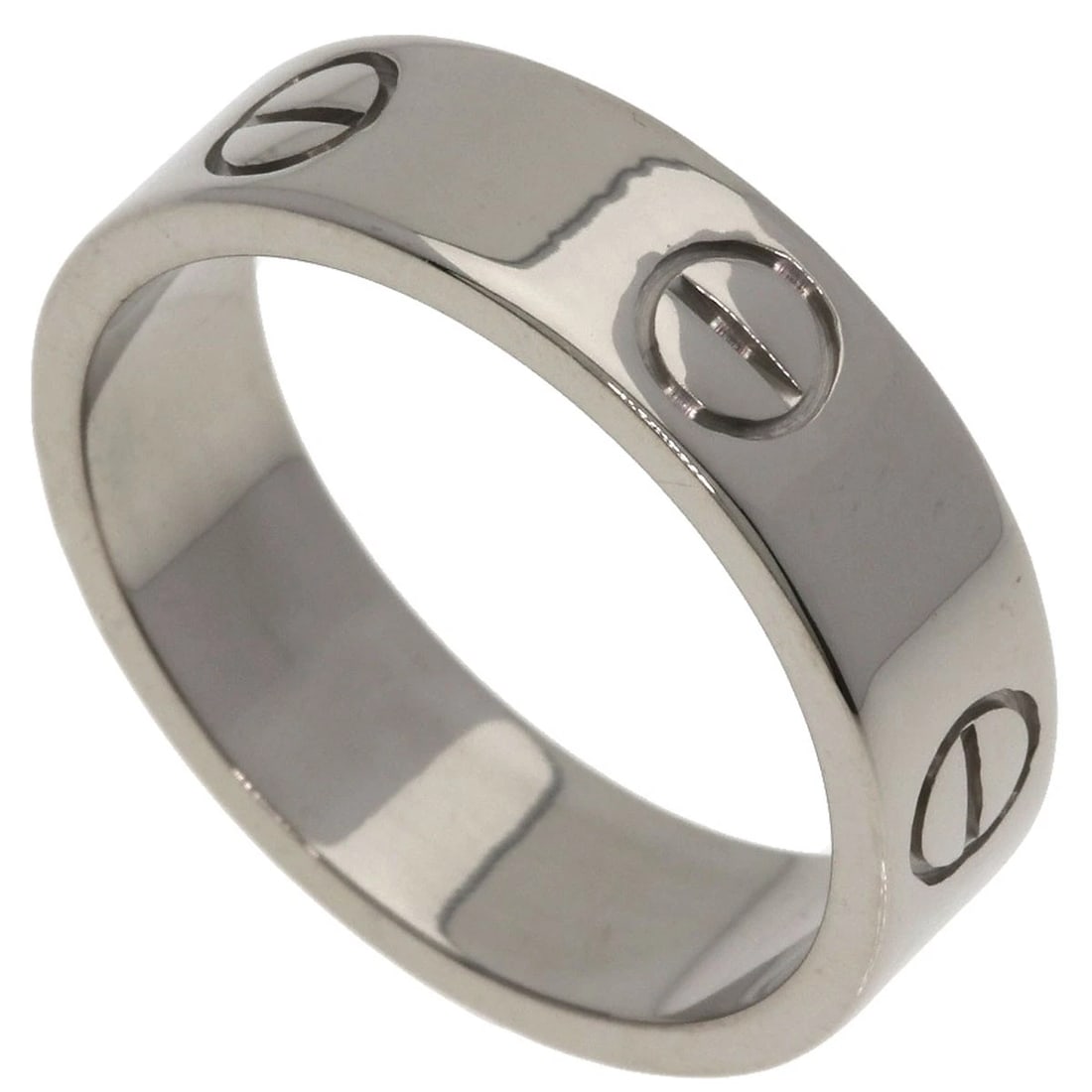 CARTIER LOVE RING K18 WHITE GOLD: CARTIER love Ring K18 White Gold Brand: CARTIER Type: Ring Material: K18 White Gold, Color: Exterior Color Silver Size: 7.5 (US) Accessories: None Accessories Notice: When purchasing pre-owned goods,