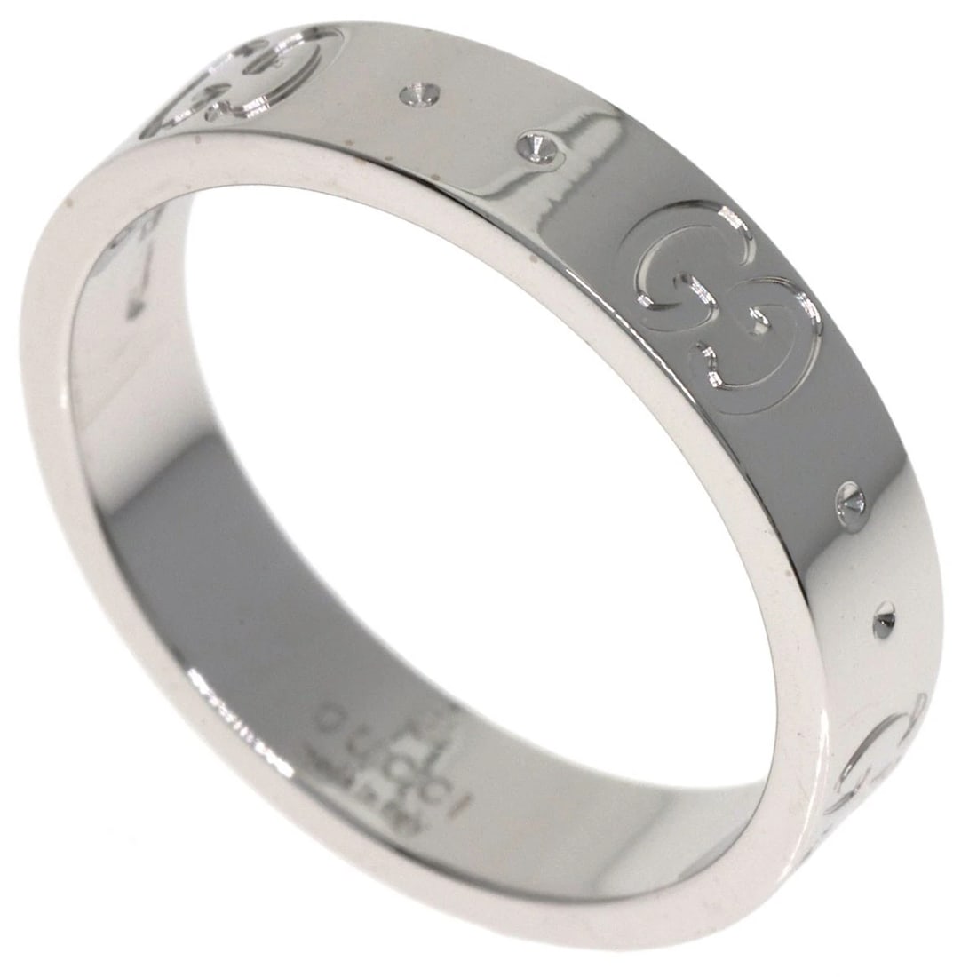 GUCCI ICON RING K18 WHITE GOLD: GUCCI Icon Ring K18 White Gold Brand: GUCCI Type: Ring Material: K18 White Gold, Color: Exterior Color Silver Size: 5 (US) Accessories: None Accessories Notice: When purchasing pre-owned goods,