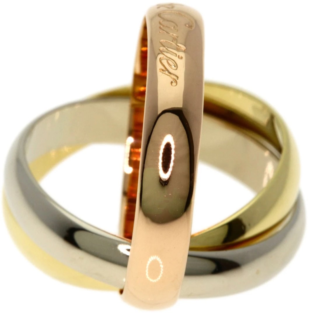 CARTIER TRINITY RING K18 YELLOW GOLD 18K PINK GOLD: CARTIER Trinity Ring K18 Yellow Gold 18K Pink Gold Brand: CARTIER Type: Ring Material: K18 Yellow Gold/18K Pink Gold/K18 White Gold, Color: Exterior Color Gold Size: 5 (US) Accessories: None <