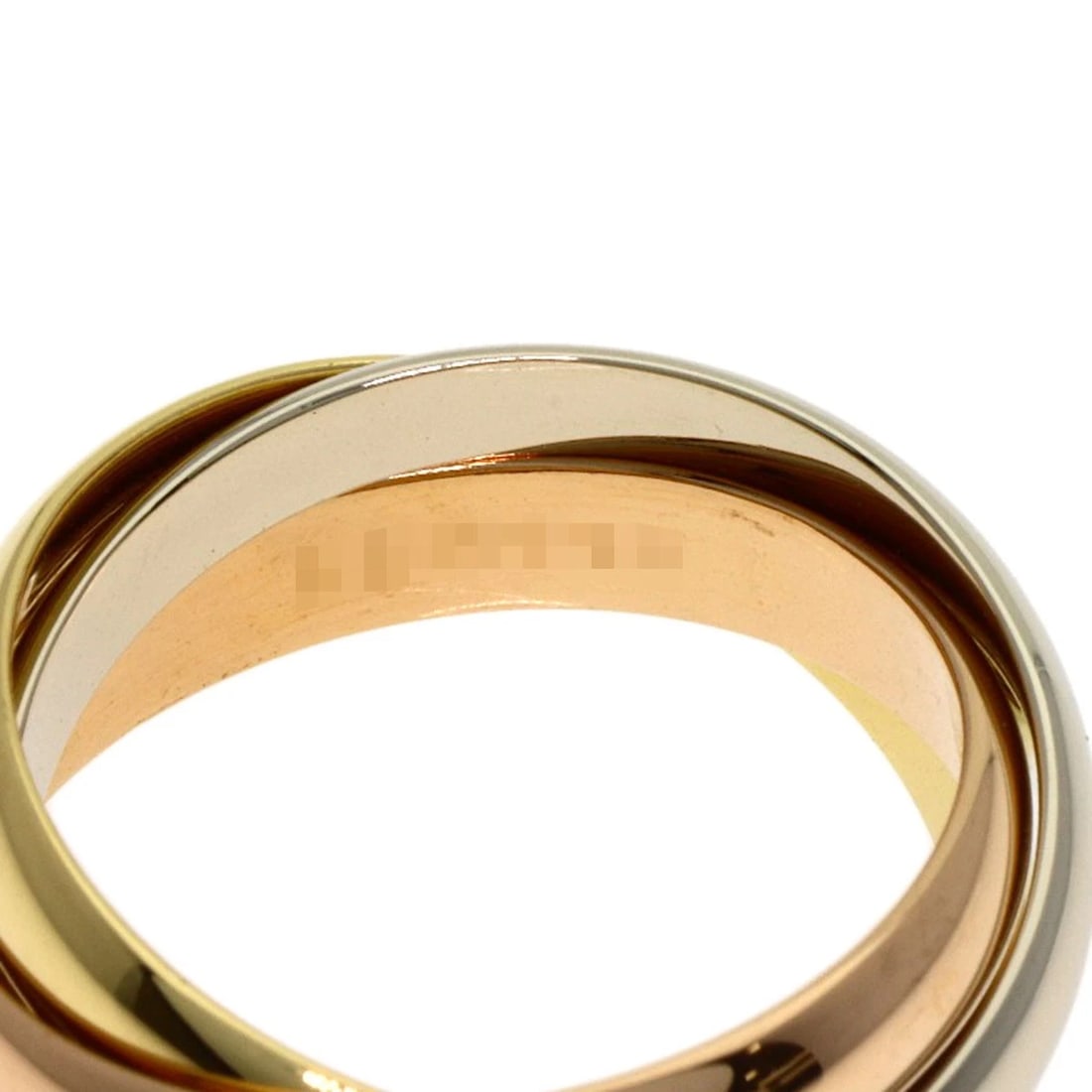 CARTIER TRINITY RING K18 YELLOW GOLD K18 WHITE GOLD: CARTIER Trinity Ring K18 Yellow Gold K18 White Gold Brand: CARTIER Type: Ring Material: K18 Yellow Gold/K18 White Gold/18K Pink Gold, Color: Exterior Color Gold Size: 5.75 (US) Accessories: None