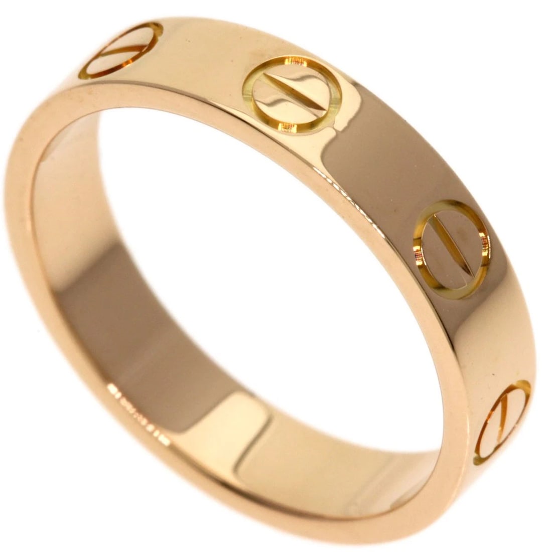 CARTIER MINI LOVE RING K18 PINK GOLD: CARTIER mini love Ring K18 Pink Gold Brand: CARTIER Type: Ring Material: K18 Pink Gold, Color: Exterior Color Gold Size: 3.75 (US) Accessories: None Accessories Notice: When purchasing pre-owned