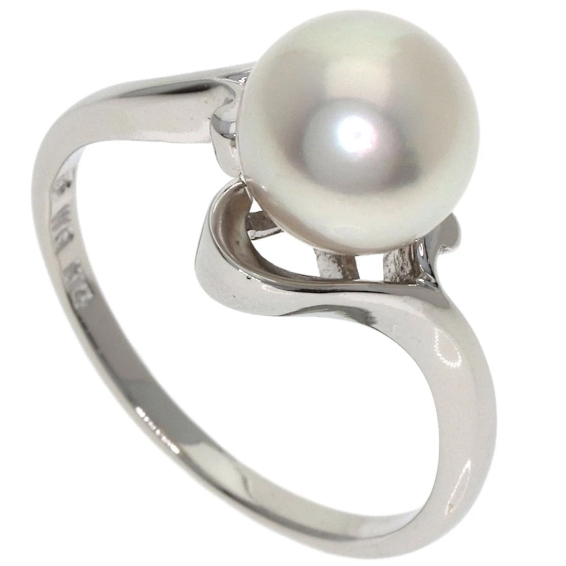 MIKIMOTO PEARL PEARL RING K14 WHITE GOLD: MIKIMOTO Pearl Pearl Ring K14 White Gold Brand: MIKIMOTO Type: Ring Material: K14 White Gold, Color: Exterior Color Silver Size: 6.5 (US) Accessories: None Accessories Notice: When purchasing