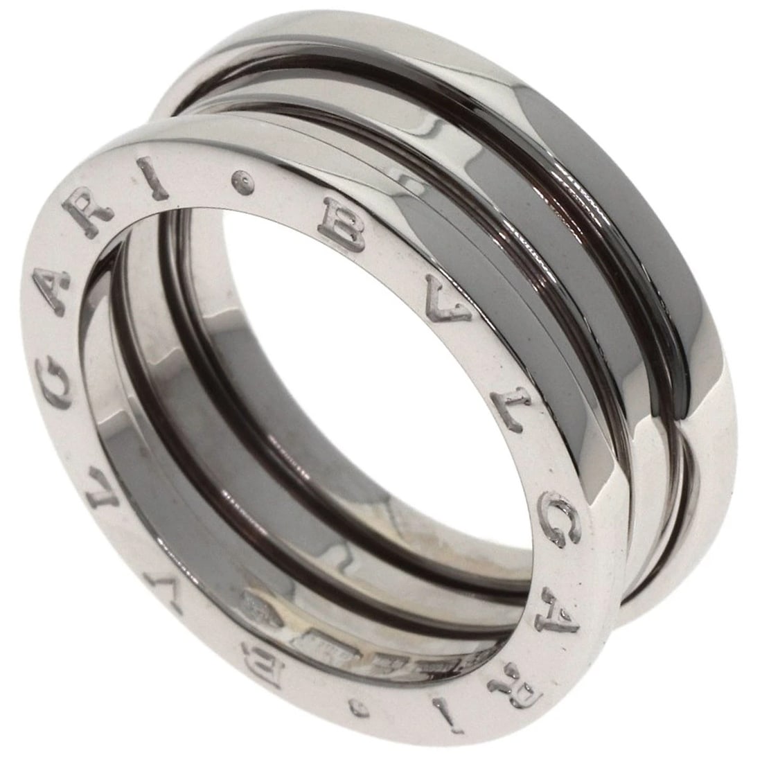 BVLGARI B.ZERO1 2 BAND RING K18 WHITE GOLD: BVLGARI B.zero1 2 band Ring K18 White Gold Brand: BVLGARI Type: Ring Material: K18 White Gold, Color: Exterior Color Silver Size: 9.25 (US) Accessories: None Accessories Notice: When purch