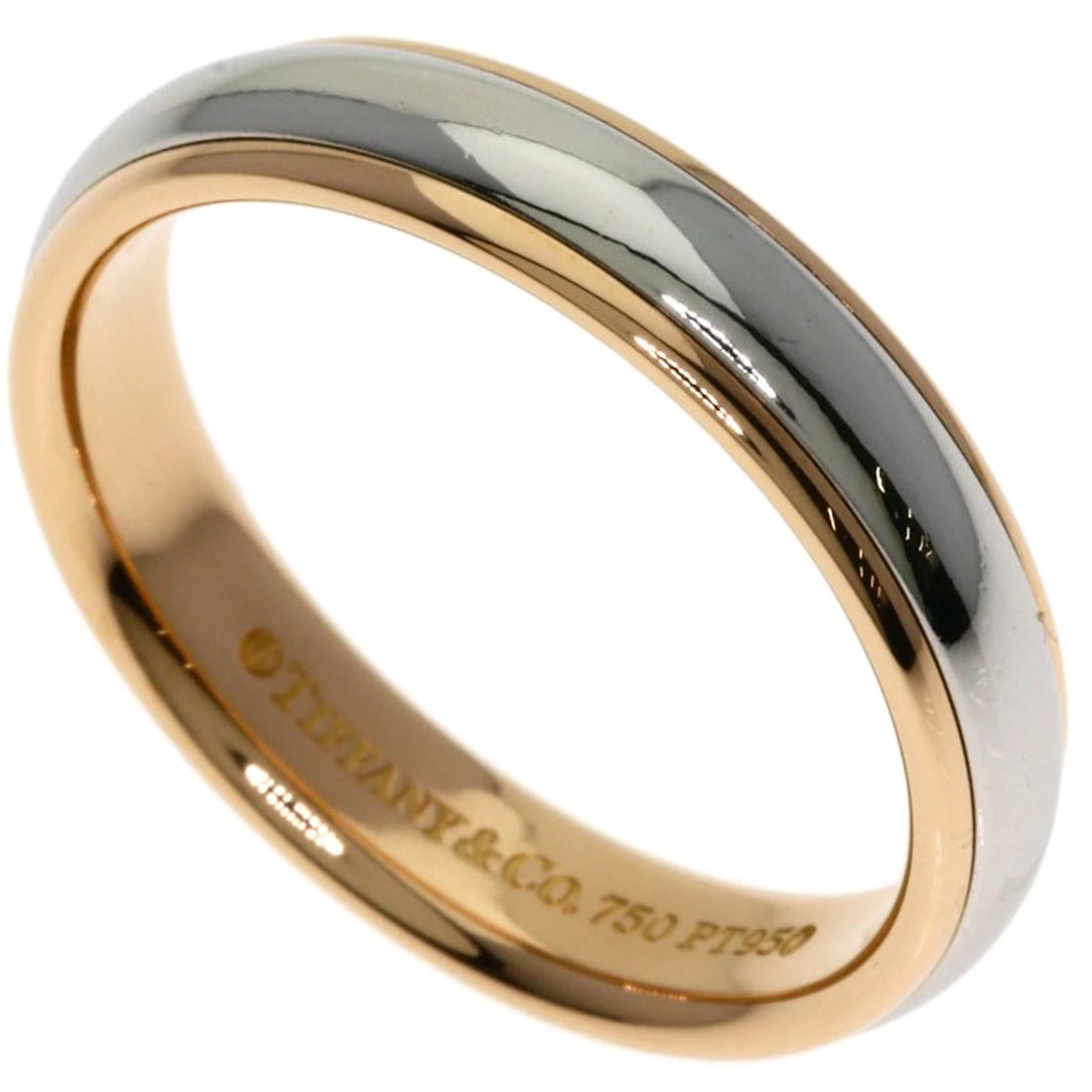 TIFFANY&CO. WEDDING TWO-TONE RING PLATINUM: TIFFANY&Co. Wedding Two-Tone Ring Platinum Brand: TIFFANY&Co. Type: Ring Material: Platinum PT950/18K Pink Gold, Color: Exterior Color Gold Size: 6.5 (US) Accessories: None Accessories Not