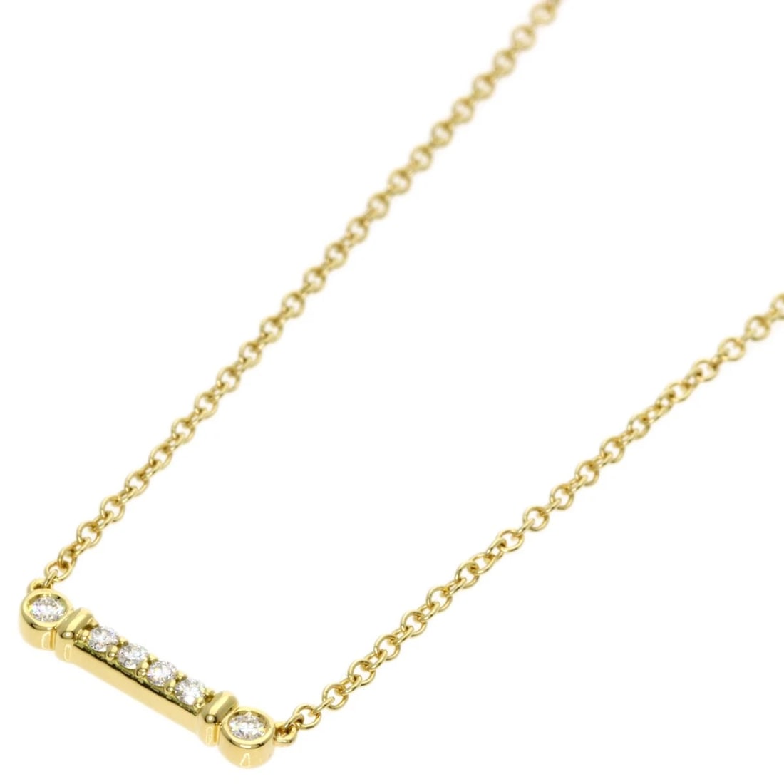 TIFFANY&CO. FLEUR DE RISKY DIAMOND NECKLACE: TIFFANY&Co. Fleur de Risky Diamond Necklace Brand: TIFFANY&Co. Type: Necklace Material: K18 Yellow Gold, Color: Exterior Color Gold Size: Chain Length:15.9inch/40.5cm Chain Width:0.5inch/1.2mm Top Siz