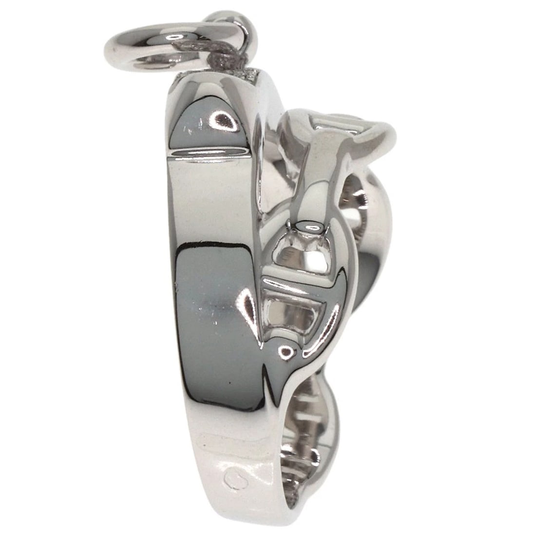 HERMES ALSHIMI DIAMOND RING K18 WHITE GOLD: HERMES Alshimi Diamond Ring K18 White Gold Brand: HERMES Type: Ring Material: K18 White Gold, Main Stone/Creation Natural Color: Exterior Color Silver Size: 5 (US) Accessories: None Access