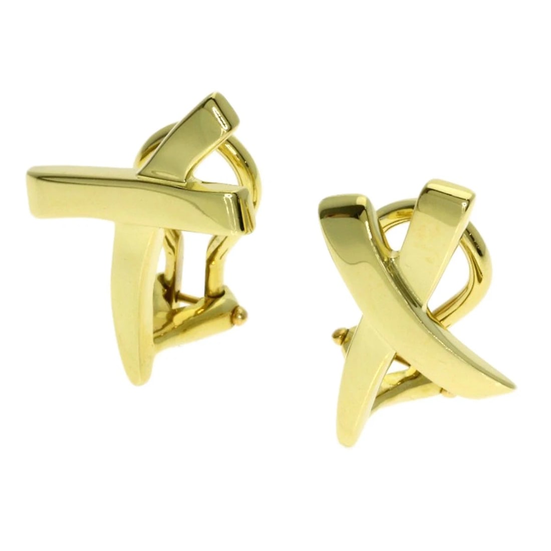 TIFFANY&CO. KISS EARRING: TIFFANY&Co. kiss Earring Brand: TIFFANY&Co. Type: Earring Material: K18 Yellow Gold, Color: Exterior Color Gold Size: Top Size:0.6inch/16.4x13.6mm Accessories: None Accessories Notice: When