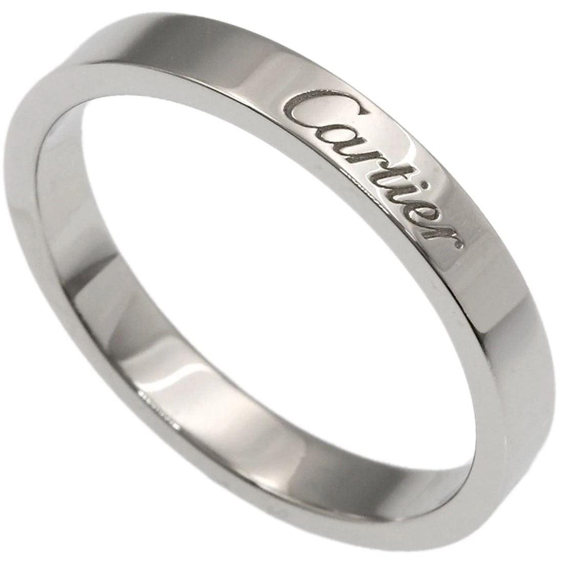 CARTIER ENGRAVED RING PLATINUM PT950: CARTIER Engraved Ring Platinum PT950 Brand: CARTIER Type: Ring Material: Platinum PT950, Color: Exterior Color Silver Size: 8.25 (US) Accessories: None Accessories Notice: When purchasing pre-owned