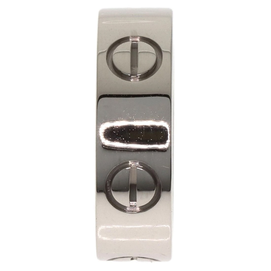 CARTIER LOVE RING K18 WHITE GOLD: CARTIER love Ring K18 White Gold Brand: CARTIER Type: Ring Material: K18 White Gold, Color: Exterior Color Silver Size: 4.5 (US) Accessories: None Accessories Notice: When purchasing pre-o