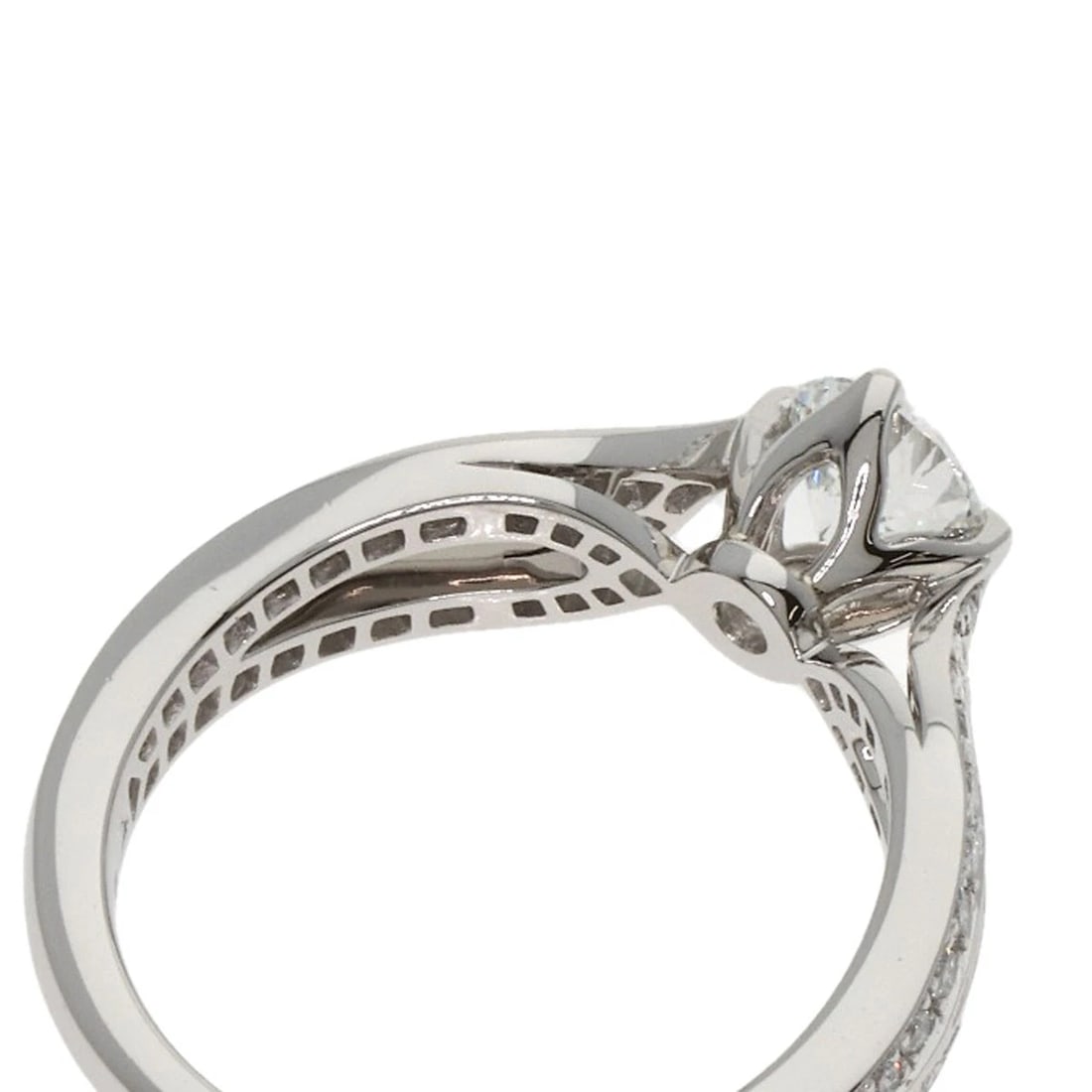 BOUCHERON SOLITAIRE DIAMOND RING PLATINUM PT950 - 5