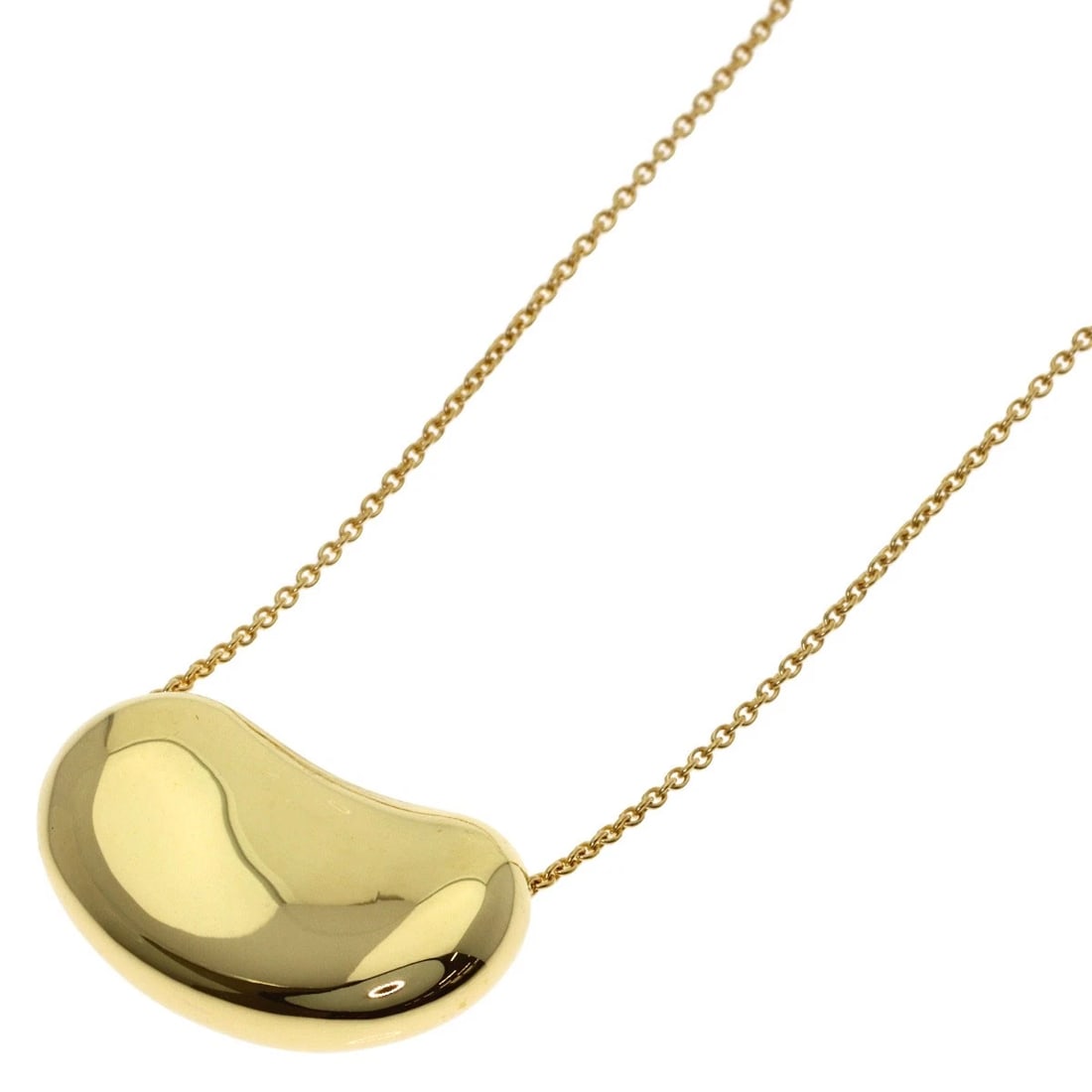 TIFFANY&CO. BEAN NECKLACE K18 YELLOW GOLD: TIFFANY&Co. Bean Necklace K18 Yellow Gold Brand: TIFFANY&Co. Type: Necklace Material: K18 Yellow Gold, Color: Exterior Color Gold Size: Chain Length:15.7inch/40cm Chain Width:0.4inch/0.9mm Top