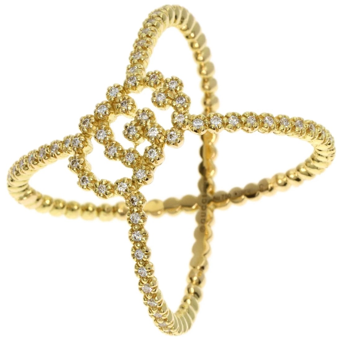 GUCCI GG RUNNING X DIAMOND RING - 2
