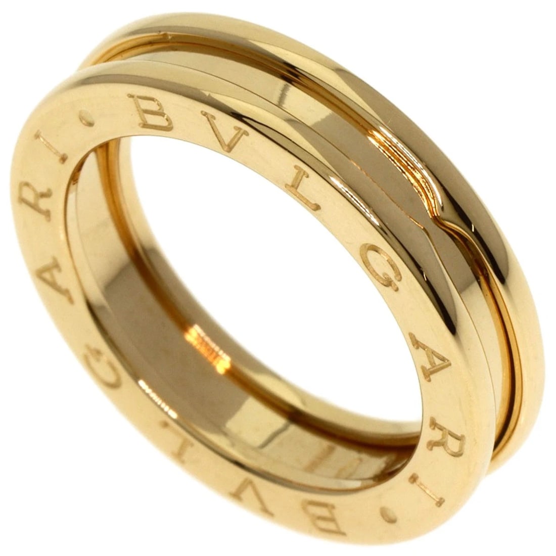 BVLGARI B.ZERO1 1 BAND RING: BVLGARI B.zero1 1 band Ring Brand: BVLGARI Type: Ring Material: K18 Yellow Gold, Color: Exterior Color Gold Size: 6.25 (US) Accessories: None Accessories Notice: When purchasing pre-owned