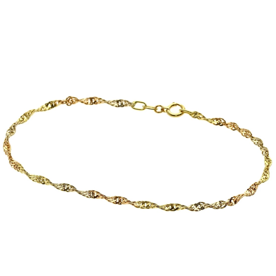 SCREW TWO-TONE BRACELET K18 YELLOW GOLD: Screw Two-Tone Bracelet K18 Yellow Gold Brand: None Type: Bracelet Material: K18 Yellow Gold, Color: Exterior Color Gold Size: Chain Width:0.8inch/2.1mm Inner Circumference:7.1inch/18cm Accessorie