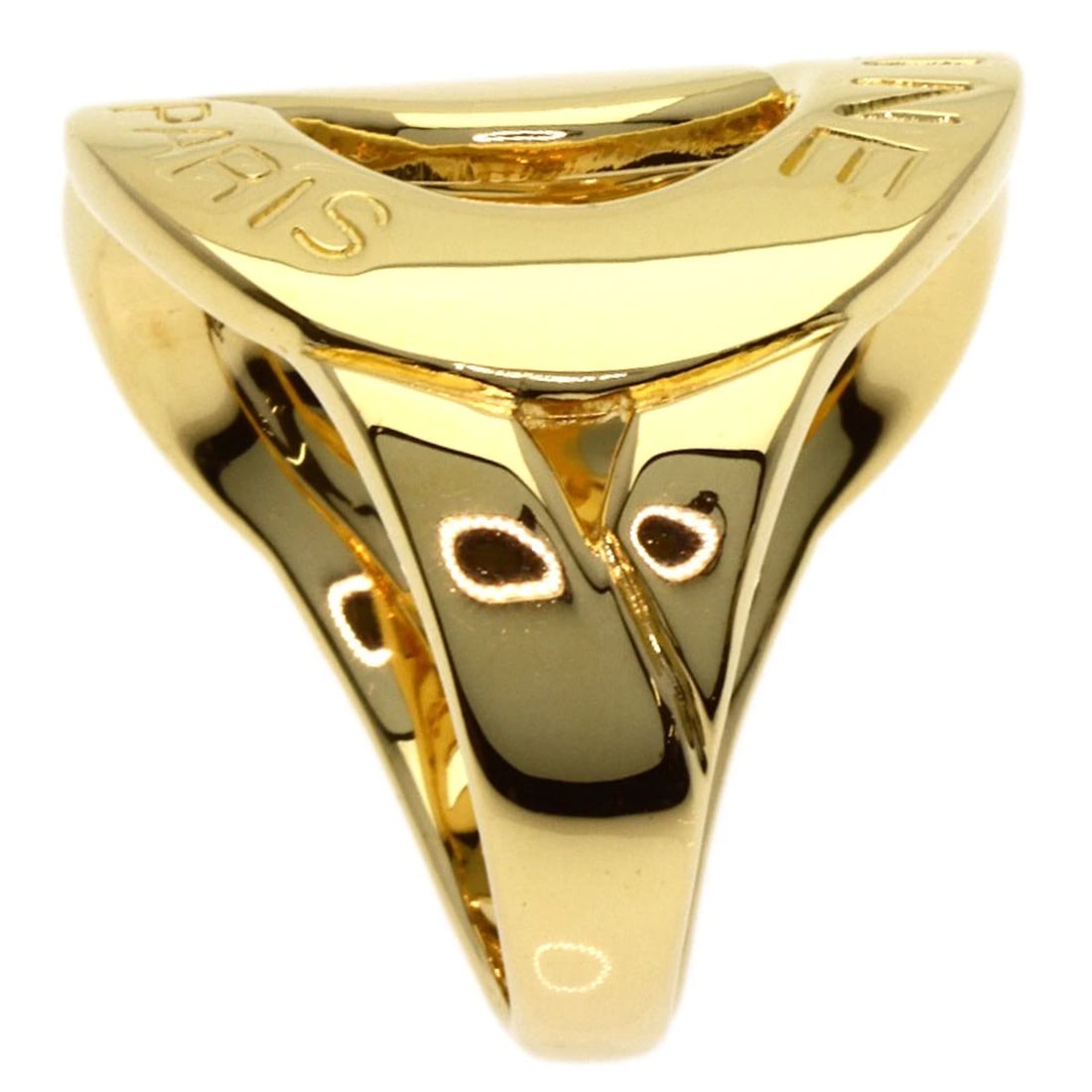 CELINE LOGO DOUBLE CIRCLE DIAMOND RING - 3