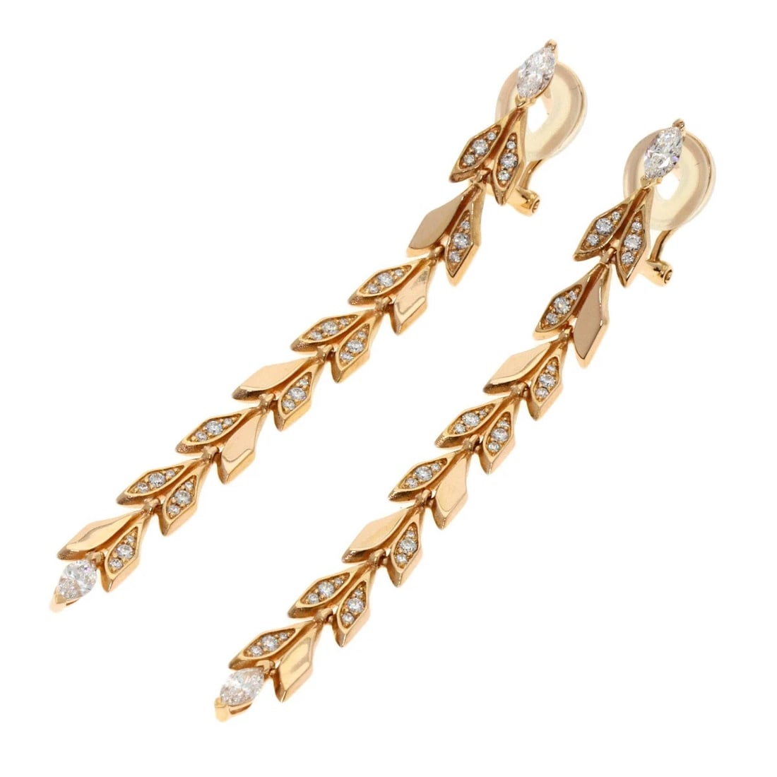 TIFFANY&CO. VICTORIA VINE DROP DIAMOND EARRING: TIFFANY&Co. Victoria Vine Drop Diamond earring Brand: TIFFANY&Co. Type: earring Material: K18 Pink Gold, Main Stone/Creation Natural Color: Exterior Color Gold Size: Top Size:3.0inch/75.5x5.9x2.7mm
