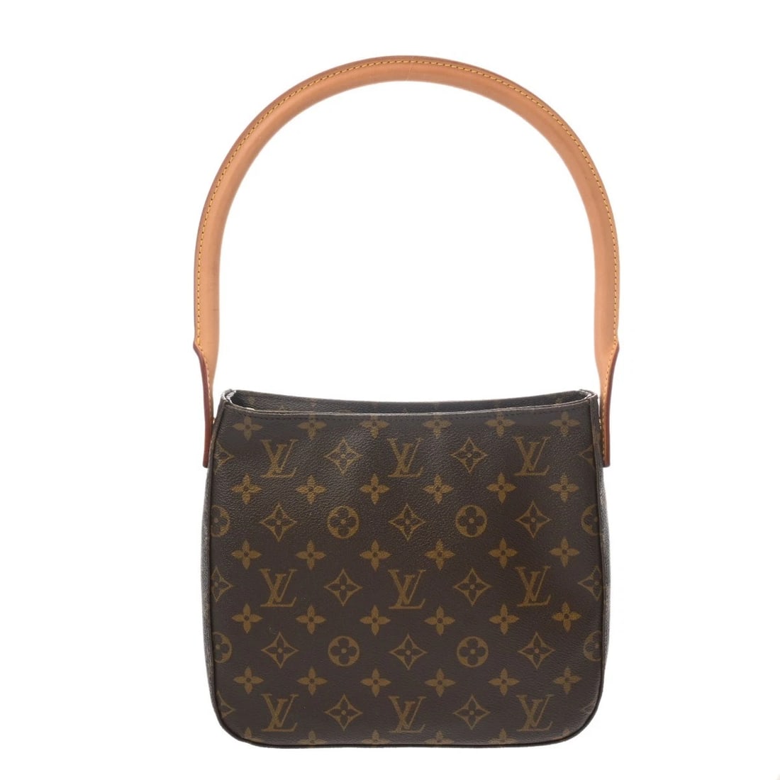 LOUIS VUITTON LOOPING MM MONOGRAM CANVAS: LOUIS VUITTON Looping MM Monogram canvas Brand: LOUIS VUITTON Type: Shoulder Bag Material: Monogram canvas Color: Brown Size: H:about 8.3inch (Center) W:about 9.3inch D:about 3.9inch (Bottom) Acce