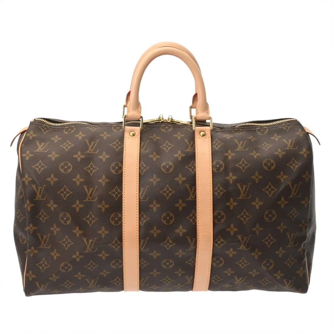 LOUIS VUITTON KIEPOL 45 MONOGRAM CANVAS BOSTON BAG: LOUIS VUITTON Kiepol 45 Monogram canvas Boston bag Brand: LOUIS VUITTON Type: Boston bag Material: Monogram canvas Color: Brown Size: H:about 10.6inch W:about 17.7inch D:about 7.9inch Accessories: