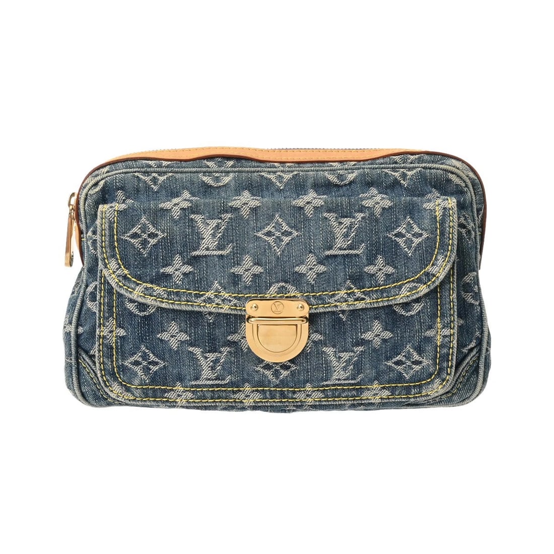 LOUIS VUITTON BUM BAG MONOGRAM BLUE POUCH: LOUIS VUITTON Bum bag Monogram blue Pouch Brand: LOUIS VUITTON Type: Pouch Material: denim Color: blue Size: H:about 6.3inch W:about 9.3inch D:about 2.2inch Accessories: None Accessories N
