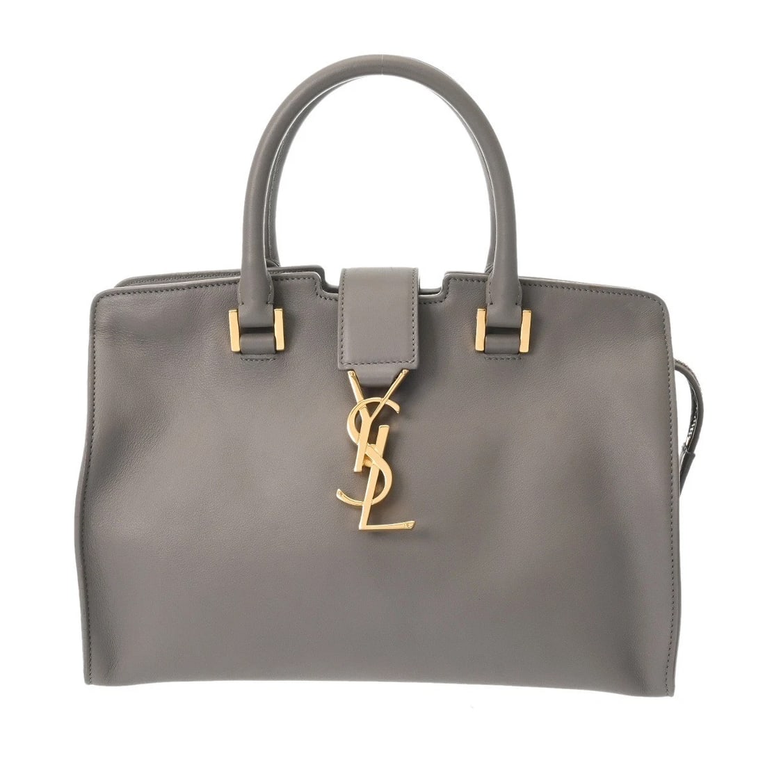 SAINT LAURENT BABY KABAS 2WAY GRAY HANDBAG: SAINT LAURENT Baby Kabas 2WAY gray Handbag Brand: SAINT LAURENT Type: Handbag Material: Smooth Calfskin Color: gray Size: H:about 6.9inch W:about 10.2inch D:about 5.1inch Accessories: None