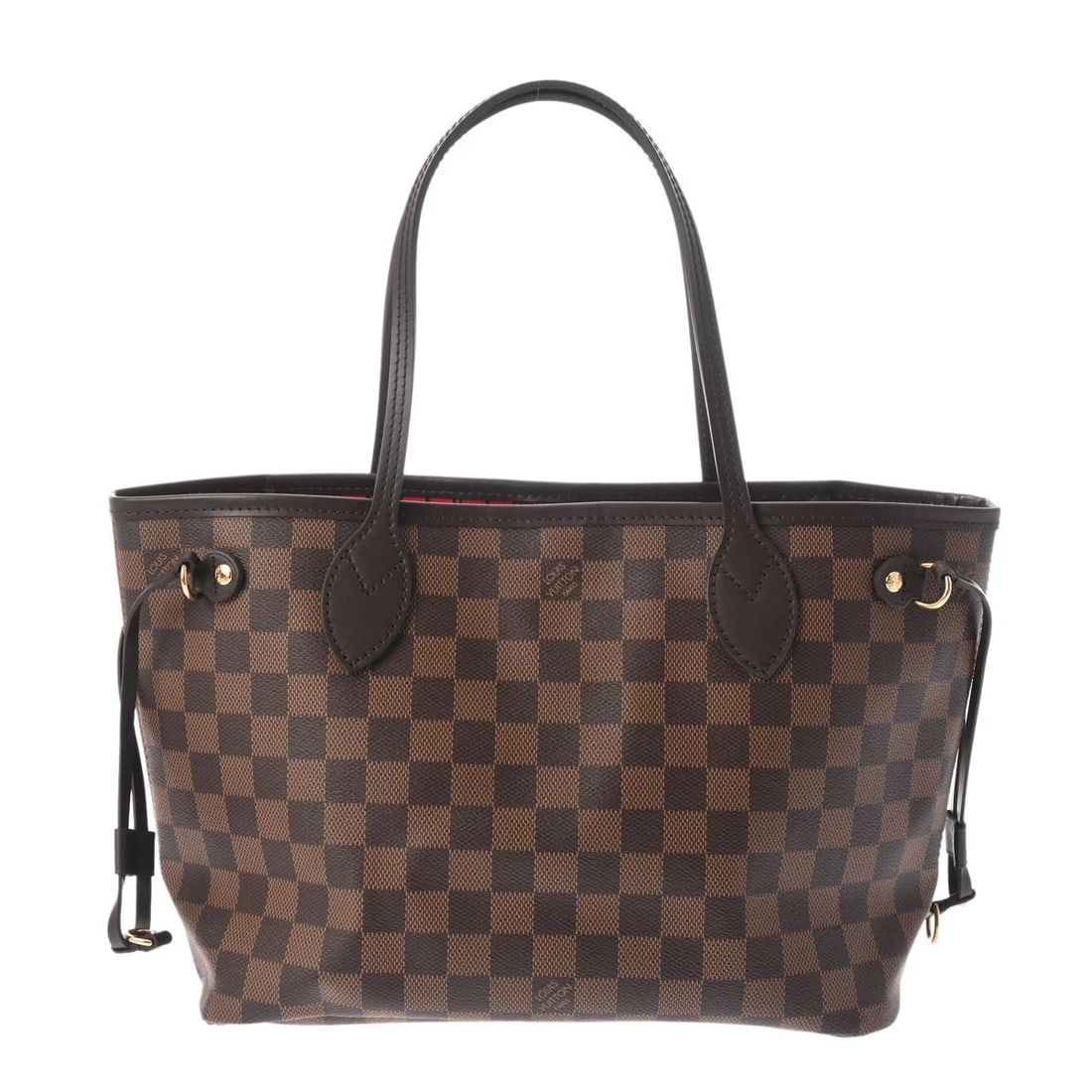 LOUIS VUITTON NEVER FULL PM DAMIER CANVAS BROWN/SLYS HANDBAG: LOUIS VUITTON Never full PM Damier canvas Brown/Slys Handbag Brand: LOUIS VUITTON Type: Handbag Material: Damier canvas Color: Brown/Slys Size: H:about 8.7inch W:about 11.0inch (Bottom) D:about