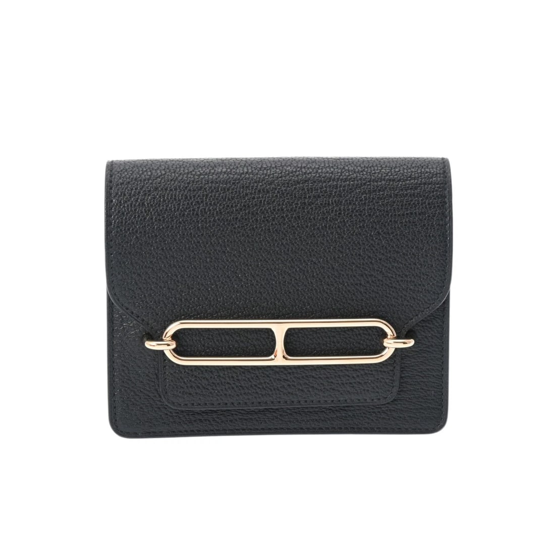 HERMES LAURIS SLIM SHAVE BLACK BIFOLD WALLET: HERMES Lauris Slim Shave black Bifold Wallet Brand: HERMES Type: Bifold Wallet Material: Shave Color: black Size: H:about 4.1inch W:about 4.9inch D:about 1.2inch Accessories: None Accessories Notice: