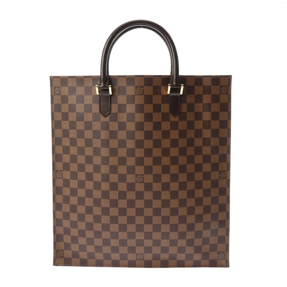 LOUIS VUITTON SAC PLAT DAMIER CANVAS BROWN UNISEX TOTE BAG: LOUIS VUITTON Sac Plat Damier canvas Brown unisex Tote Bag Brand: LOUIS VUITTON Type: Tote Bag Material: Damier canvas Color: Brown Size: H:about 15.0inch W:about 14.0inch D:about 3.5inch