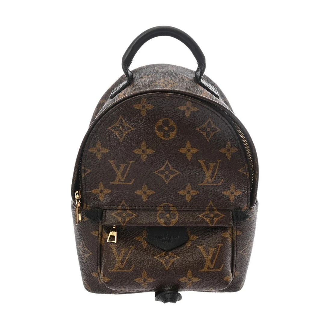 LOUIS VUITTON PALM SPRINGS MINI MONOGRAM CANVAS: LOUIS VUITTON Palm Springs MINI Monogram canvas Brand: LOUIS VUITTON Type: Backpack Â· Daypack Material: Monogram canvas Color: Brown Size: H:about 8.5inch (Center) W:about 5.7inch D:about 3.1inch