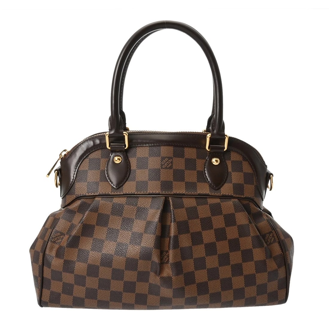 LOUIS VUITTON TREVI PM 2WAY DAMIER SHOULDER BAG: LOUIS VUITTON Trevi PM 2WAY Damier Shoulder Bag Brand: LOUIS VUITTON Type: Shoulder Bag Material: Damier canvas Color: Brown Size: H:about 9.4inch (Center) W:about 13.4inch (Bottom) D:about 5.9inch (m