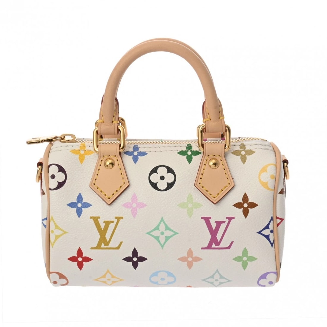LOUIS VUITTON LVXTM NANO SPEEDY 2WAY MONOGRAM CANVAS: LOUIS VUITTON LVxTM Nano Speedy 2WAY Monogram canvas Brand: LOUIS VUITTON Type: Shoulder Bag Material: Monogram canvas Color: multicolor Size: H:about 3.9inch W:about 6.3inch (Bottom) D:about 2.8inch 