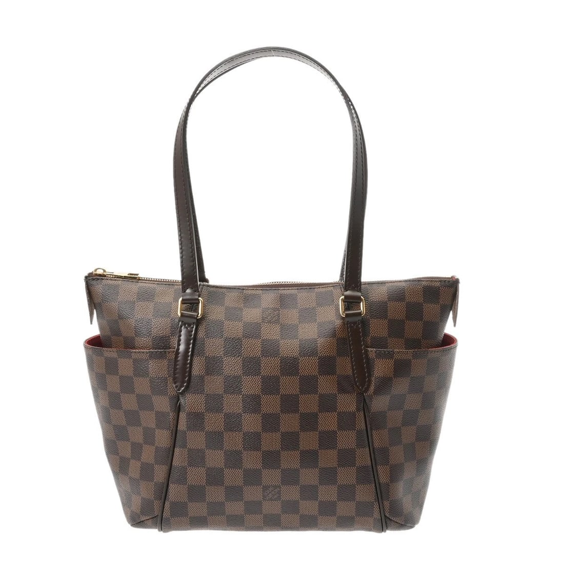 LOUIS VUITTON TOTALLY PM NEW MODEL DAMIER: LOUIS VUITTON Totally PM New Model Damier Brand: LOUIS VUITTON Type: Tote Bag Material: Damier canvas Color: Brown Size: H:about 9.4inch W:about 11.0inch D:about 5.1inch Accessories: None