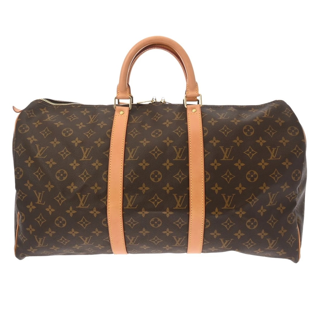 LOUIS VUITTON KIEPOL 50 MONOGRAM CANVAS BROWN UNISEX BOSTON BAG: LOUIS VUITTON Kiepol 50 Monogram canvas Brown unisex Boston bag Brand: LOUIS VUITTON Type: Boston bag Material: Monogram canvas Color: Brown Size: H:about 11.4inch W:about 19.7inch D:about 8.3inch