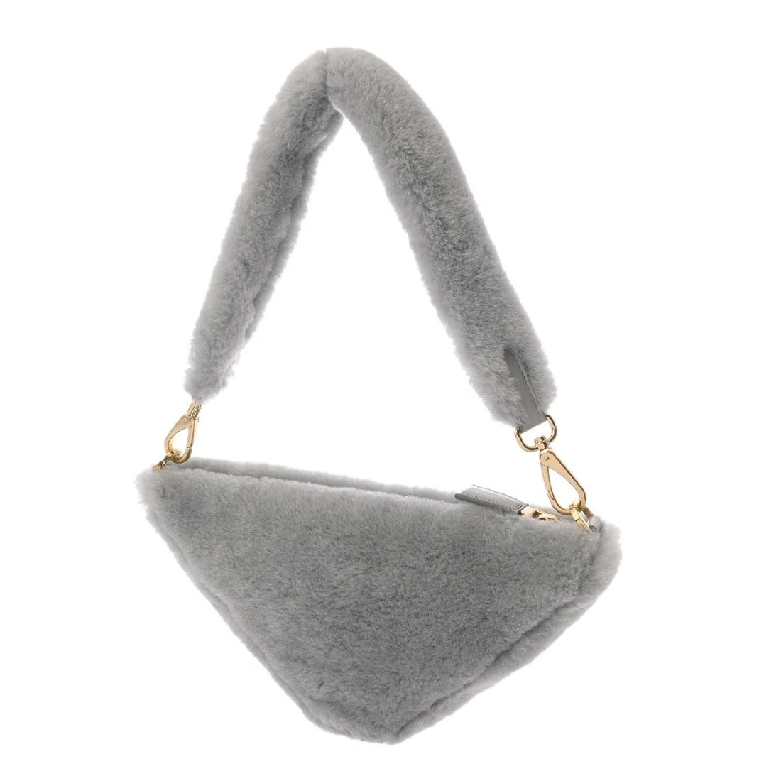 PRADA 2WAY MOUTON GRAY HANDBAG - 2