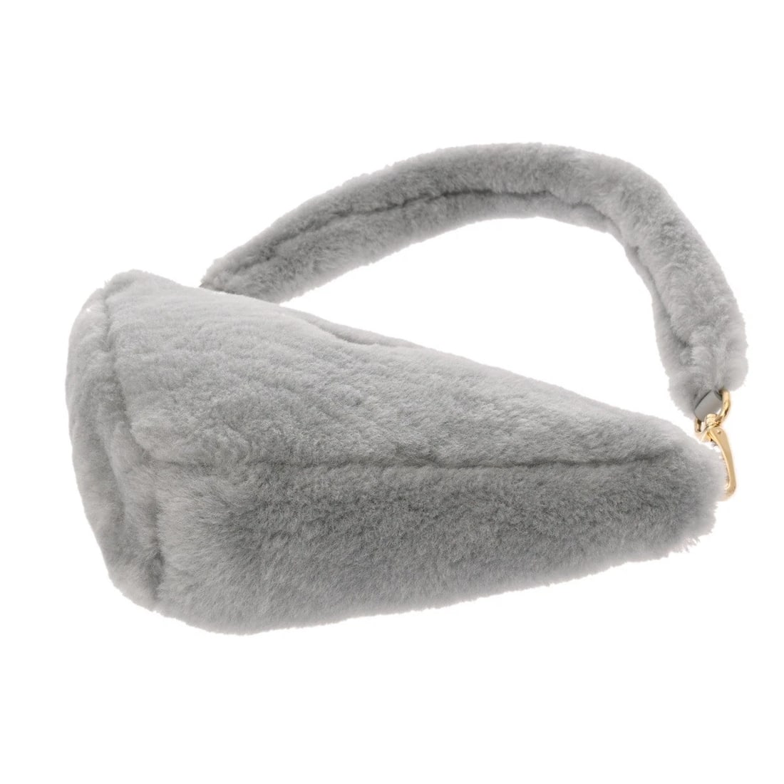 PRADA 2WAY MOUTON GRAY HANDBAG - 5