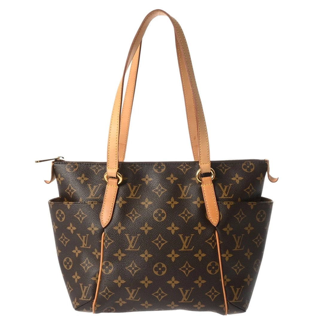 LOUIS VUITTON TOTALLY PM MONOGRAM: LOUIS VUITTON Totally PM Monogram Brand: LOUIS VUITTON Type: Tote Bag Material: Monogram canvas Color: Brown Size: H:about 9.4inch (Center) W:about 11.0inch (Bottom) D:about 4.5inch (Bottom)