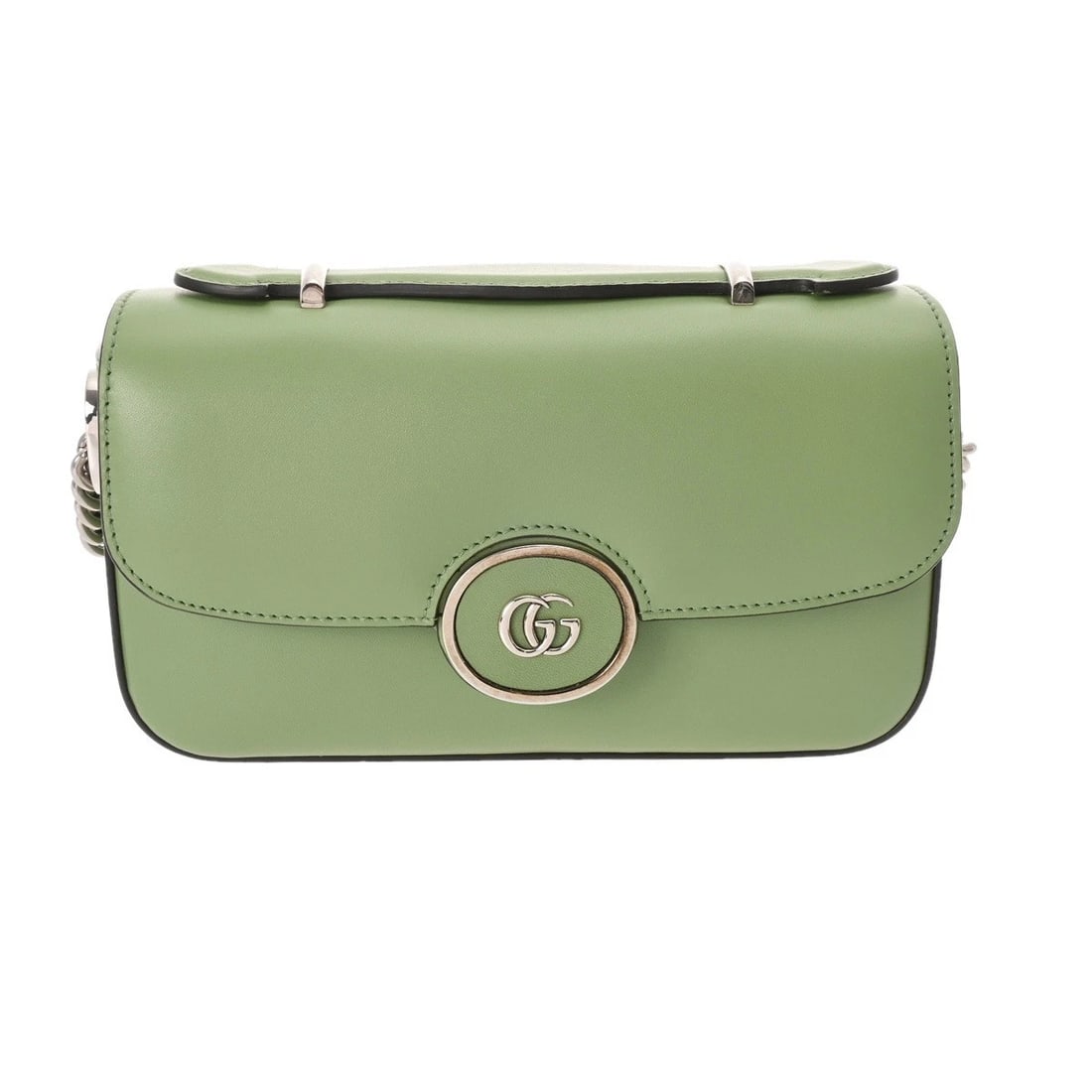 GUCCI SHOULDER BAG DOUBLE GREEN SHOULDER BAG: GUCCI Shoulder Bag Double green Shoulder Bag Brand: GUCCI Type: Shoulder Bag Material: leather Color: green Size: H:about 4.9inch W:about 8.5inch D:about 2.0inch Accessories: None Accessor