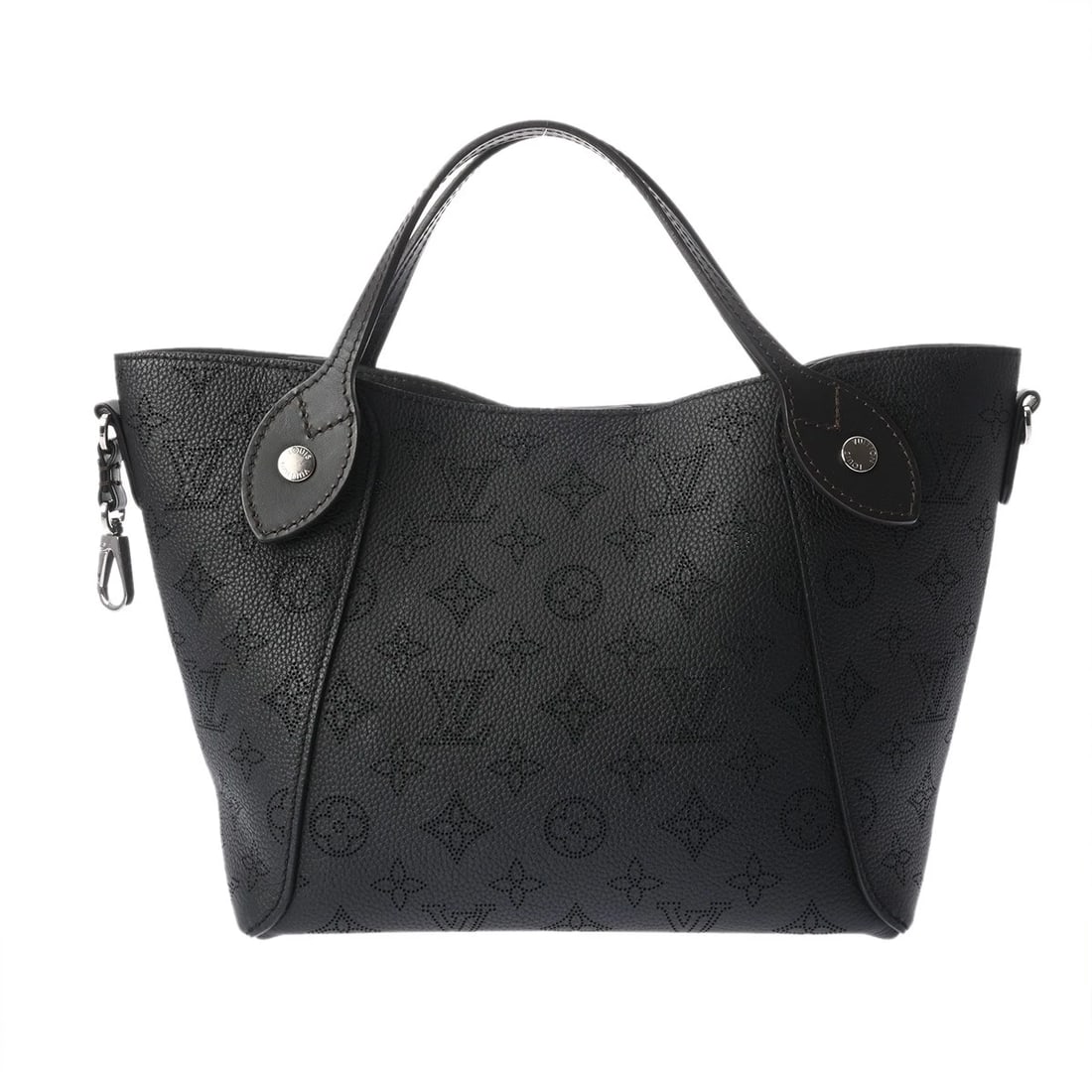 LOUIS VUITTON HINA PM MONOGRAM MAHINA NOIR HANDBAG: LOUIS VUITTON Hina PM Monogram Mahina Noir Handbag Brand: LOUIS VUITTON Type: Handbag Material: leather Color: Noir Size: H:about 7.9inch W:about 9.1inch (Bottom) D:about 5.1inch Accessories: None