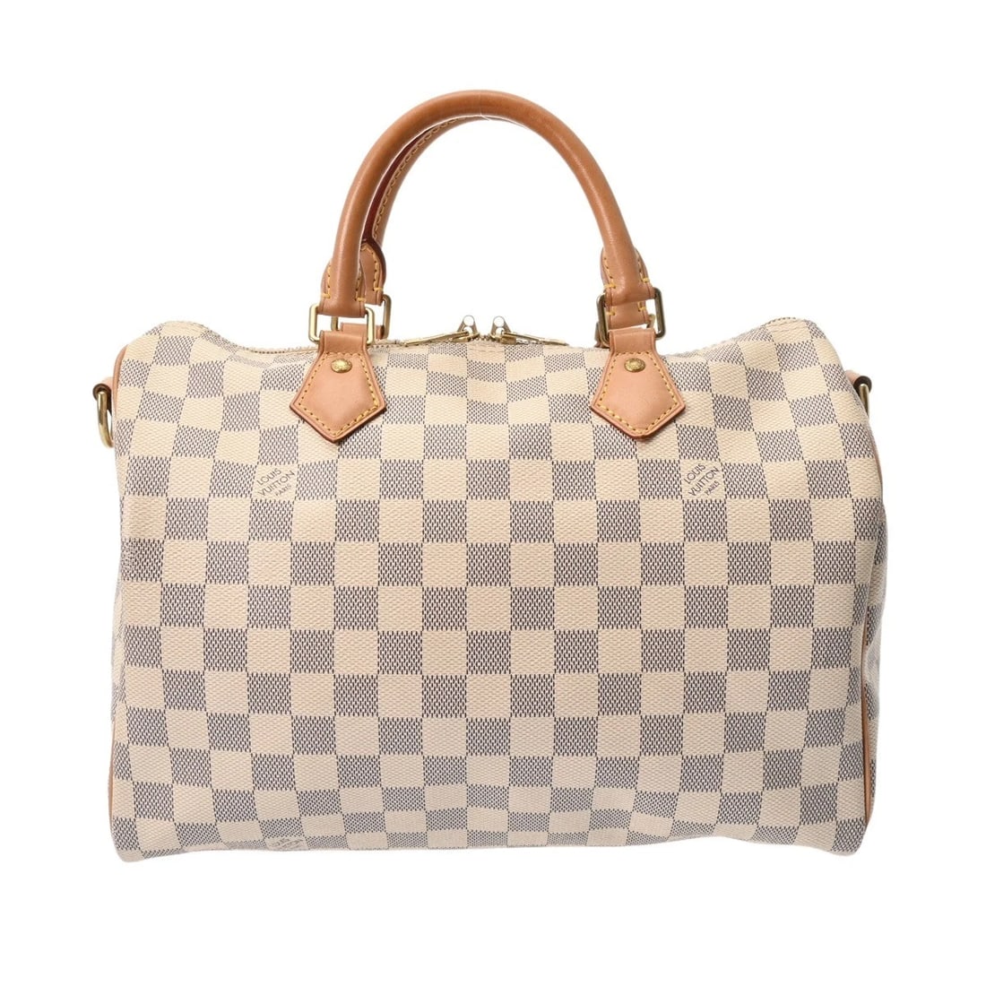 LOUIS VUITTON SPEEDY BAND LIÈRE 30 DAMIER: LOUIS VUITTON Speedy Band Lière 30 Damier Brand: LOUIS VUITTON Type: Handbag Material: Damier Azur Canvas Color: white Size: H:about 8.7inch W:about 11.8inch D:about 6.7inch Accessories: None