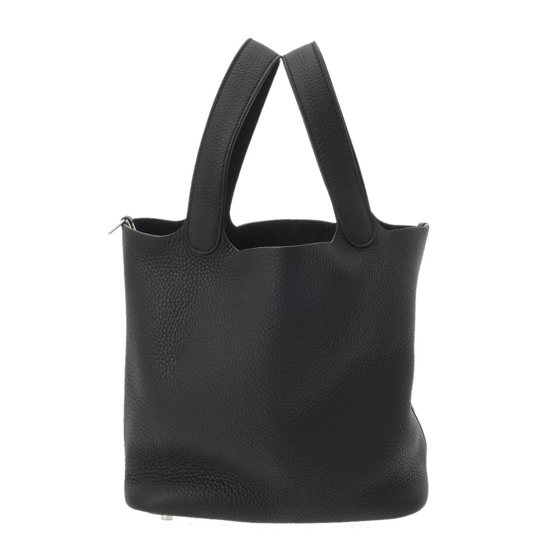 HERMES PICOTIN LOCK MM TAURILLON CLEMENCE BLACK HANDBAG: HERMES Picotin Lock MM Taurillon Clemence black Handbag Brand: HERMES Type: Handbag Material: Taurillon Clemence Color: black Size: H:about 8.7inch W:about 8.7inch D:about 6.9inch Accessories: None
