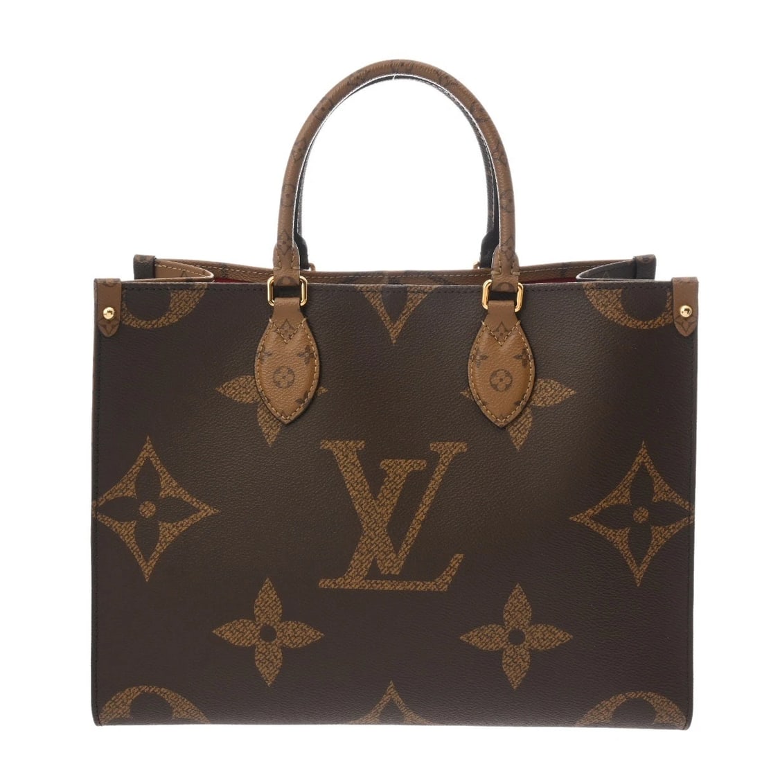 LOUIS VUITTON ON THE GO MM NEW MODEL MONOGRAM GIANT: LOUIS VUITTON On the Go MM New Model Monogram giant Brand: LOUIS VUITTON Type: Tote Bag Material: Monogram canvas Color: Brown Size: H:about 10.2inch W:about 13.6inch D:about 5.7inch Accessories: