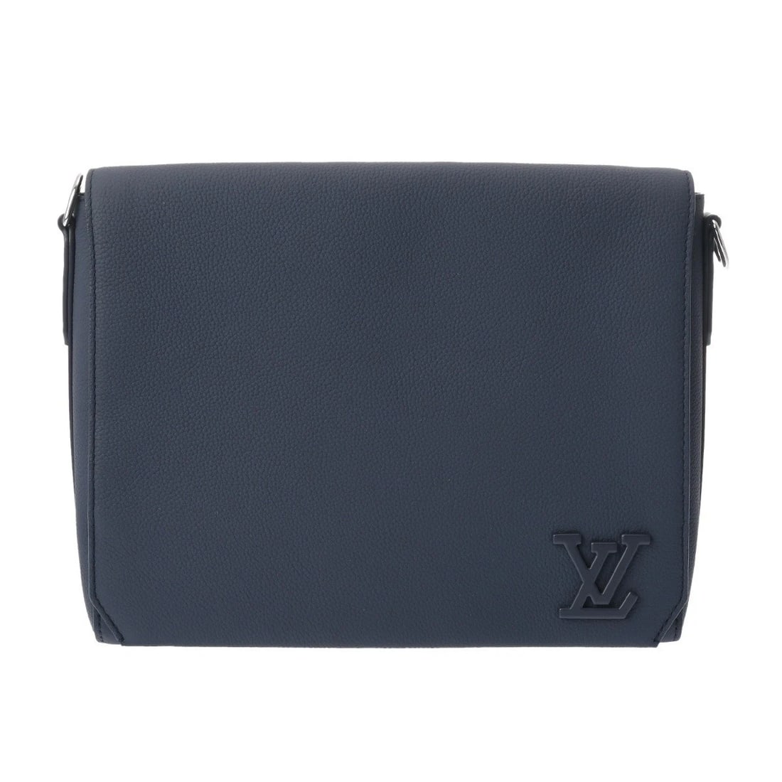 LOUIS VUITTON AEROGRAM TAKEOFF MESSENGER: LOUIS VUITTON Aerogram Takeoff Messenger Brand: LOUIS VUITTON Type: Messenger bag Material: Grain leather Color: Blue Atlantic Size: H:about 9.4inch W:about 11.0inch D:about 3.9inch Accessories: N
