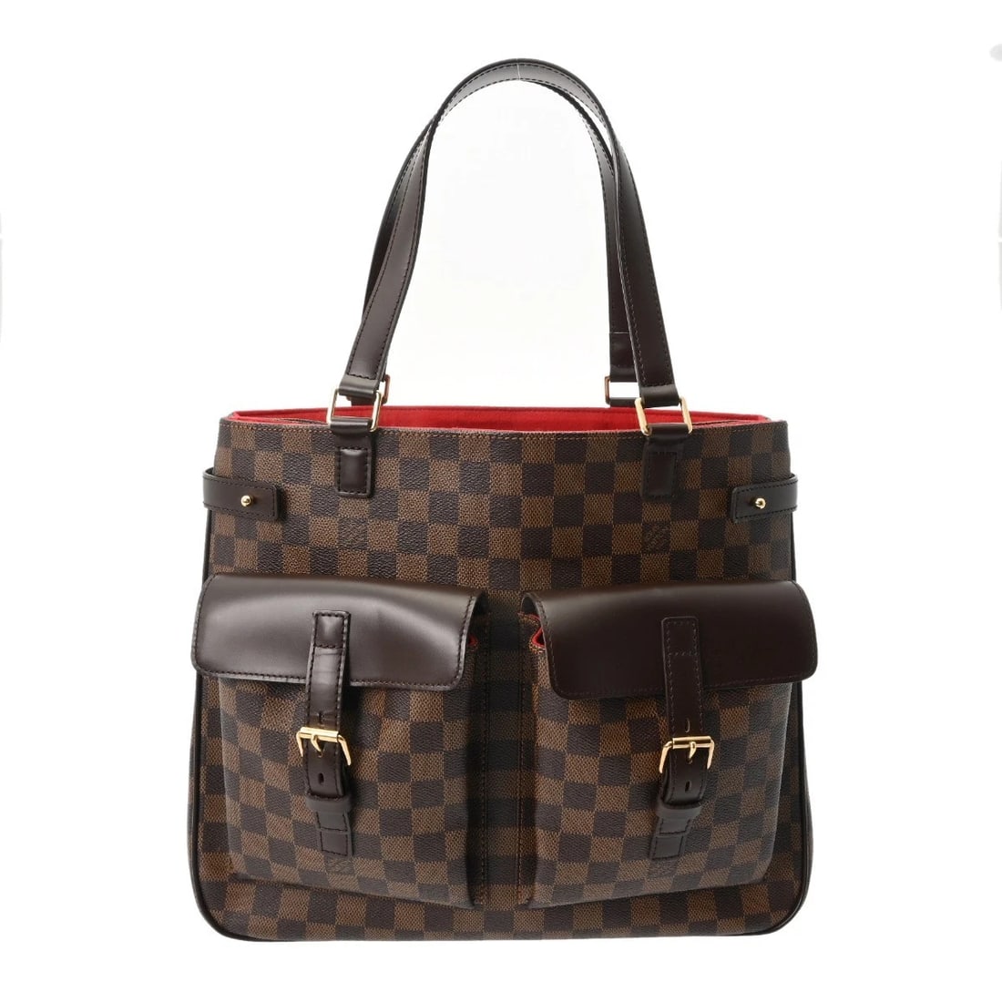LOUIS VUITTON DAMIER CANVAS BROWN UNISEX TOTE BAG: LOUIS VUITTON Damier canvas Brown unisex Tote Bag Brand: LOUIS VUITTON Type: Tote Bag Material: Damier canvas Color: Brown Size: H:about 11.4inch W:about 13.8inch D:about 4.3inch Accessories: None