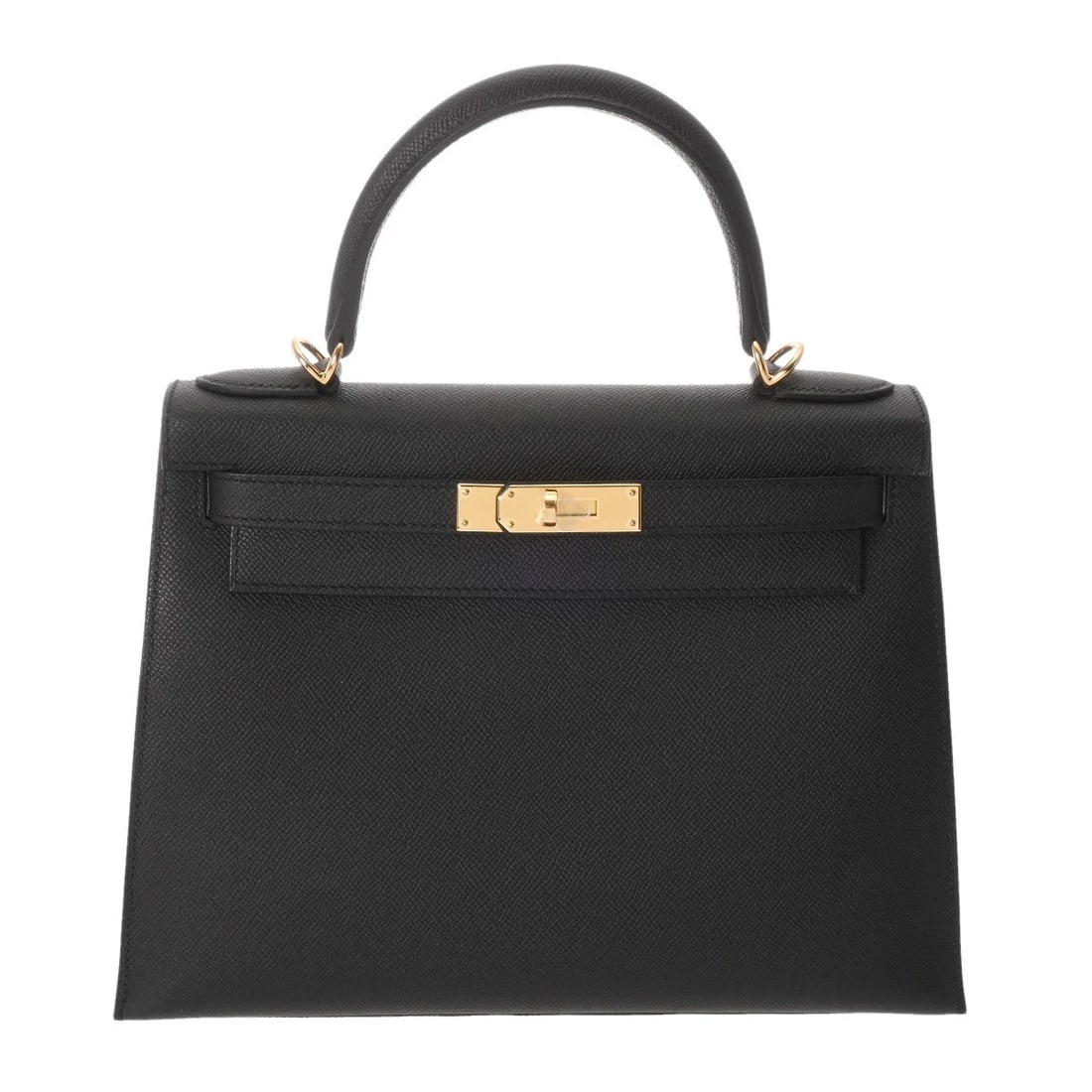 HERMES KELLY 28 OUTSIDE SEWING VEAU EPSOM BLACK HANDBAG (1 of 6)