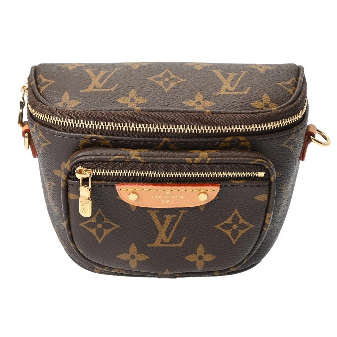 LOUIS VUITTON MINI BUM BAG MONOGRAM CANVAS: LOUIS VUITTON mini bum bag Monogram canvas Brand: LOUIS VUITTON Type: body bag Material: Monogram canvas Color: Brown Size: H:about 4.7inch W:about 7.1inch (maximum) D:about 2.8inch Accessories: N