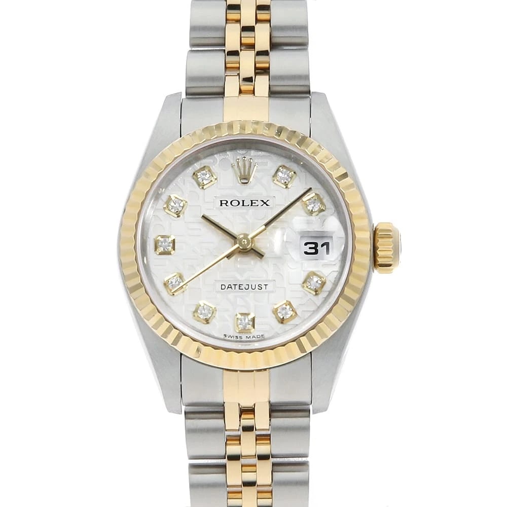 ROLEX DATEJUST DIAMOND SILVER WATCH (1 of 3)