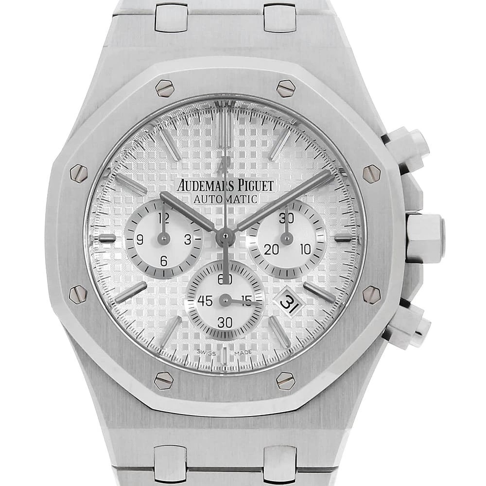 AUDEMARS PIGUET ROYAL OAK CHRONOGRAPH WATCH: AUDEMARS PIGUET Royal Oak Chronograph Watch Brand: AUDEMARS PIGUET Type: Wrist watch Material: Band Material Stainless Steel, Case Material Stainless Steel Color: Dial Colour Silver Size: Case:W41mm C