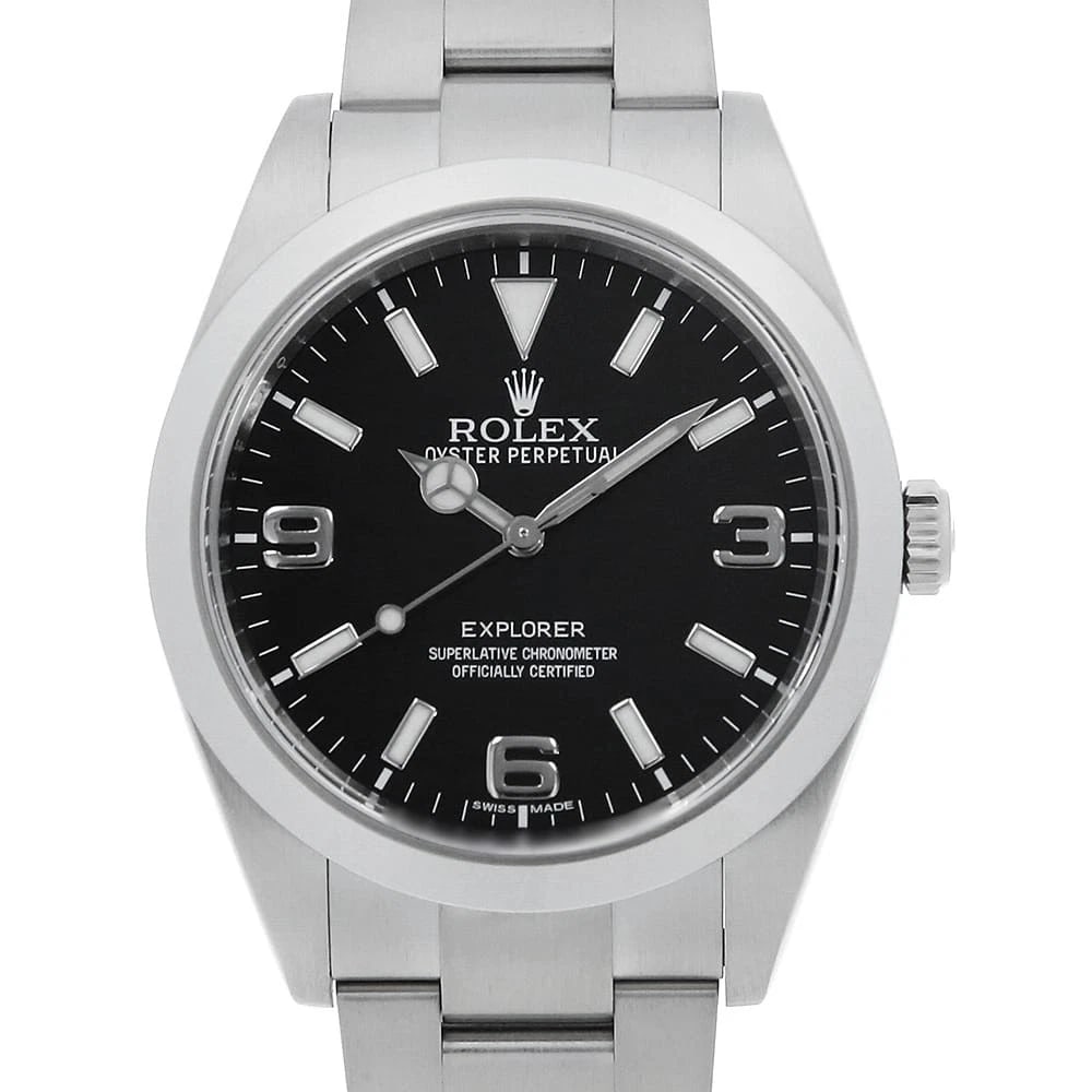 ROLEX EXPLORER EARLY MODEL BLACK WATCH: ROLEX Explorer early model black Watch Brand: ROLEX Type: Wrist watch Material: Band Material Stainless Steel, Case Material Stainless Steel Color: Dial Colour Black Size: Case:W39mm Circumference of 