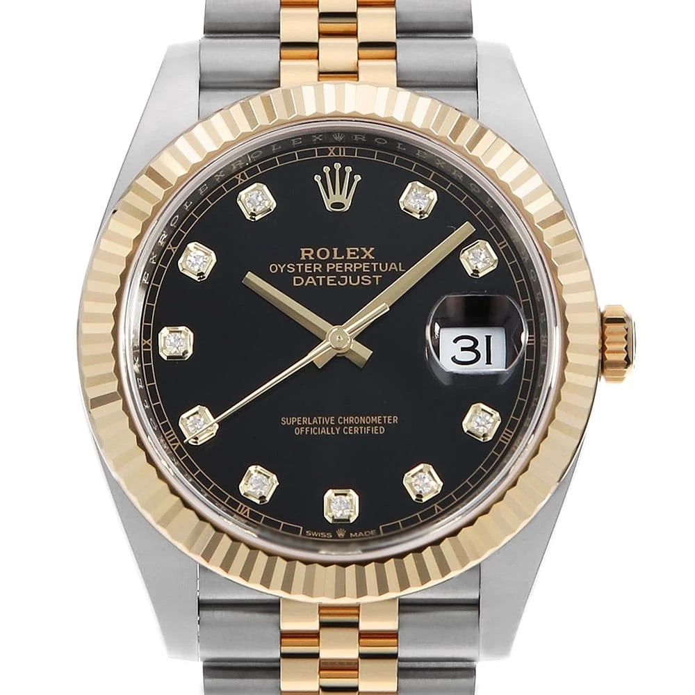 ROLEX DATEJUST DIAMOND BLACK ROW JUBILEE BRACELET WATCH (1 of 3)