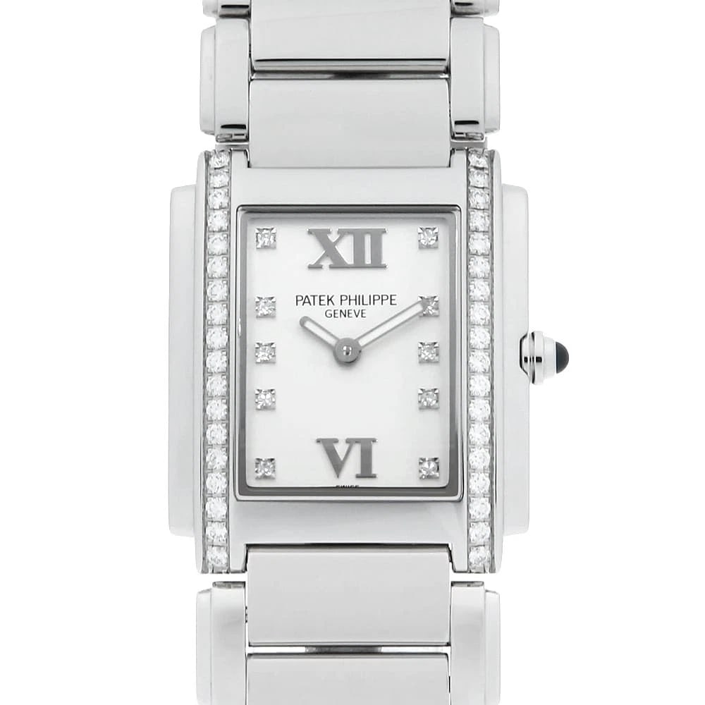 PATEK PHILIPPE WATCH: PATEK PHILIPPE Watch Brand: PATEK PHILIPPE Type: Wrist watch Material: Band Material Stainless Steel, Case Material Stainless Steel Color: Dial Colour Silver Size: Case:W30mm x H25.1mm Circumference