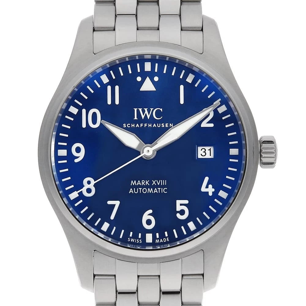IWC PILOT'S WATCH PETITE PRINCE WATCH: IWC Pilot's Watch Petite Prince Watch Brand: IWC Type: Wrist watch Material: Band Material Stainless Steel, Case Material Stainless Steel Color: Dial Colour Blue Size: Case:W40mm Circumference of Wris